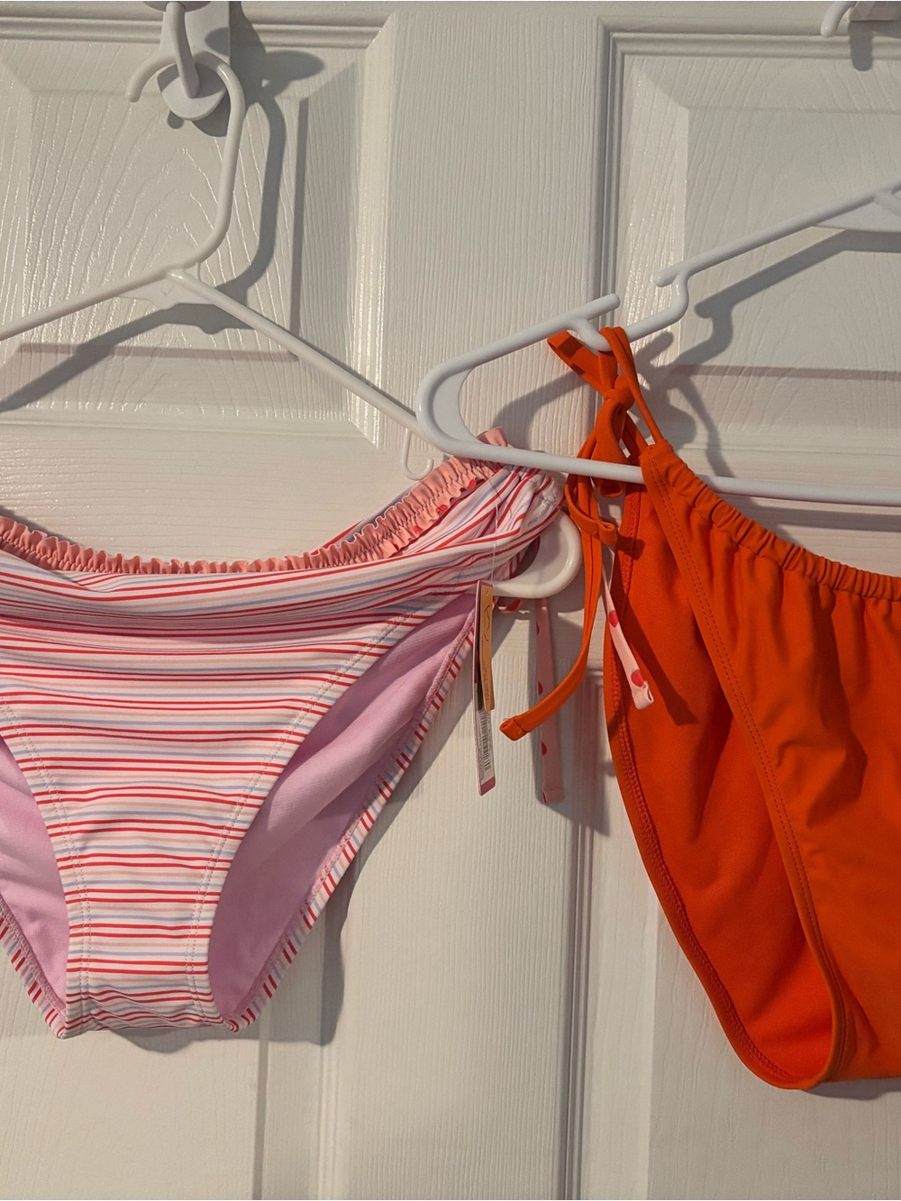 Striped Pink & Orange Bikini Bottoms